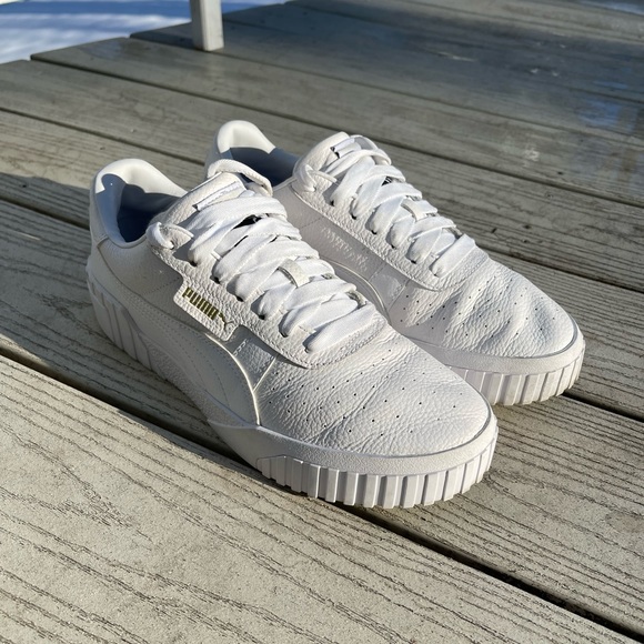 Puma Cali (White w/ Gold) Women’s Sneakers - Picture 3 of 5